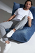 Calça Masculina com Barra a Fio - Cinza Mescla