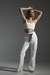 Calça Reta Moletinho - Off White - comprar online