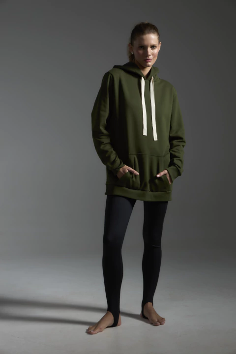 Moletom com Capuz Felpado - Verde Folha - comprar online