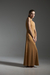 Vestido Longo Canelado sem Manga - Caramelo - loja online