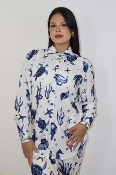 Camisa Estampada - Classic Fundo do Mar - Meduza Clothing