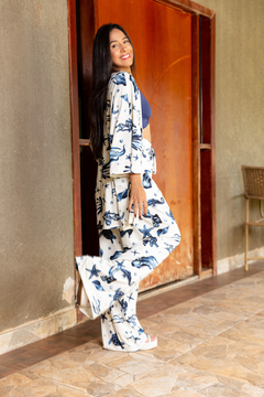 Pantalona Estampada - Fundo do Mar
