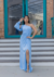 Vestido longo azul serenity um ombro só ( onon) - comprar online