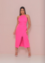 Vestido casual midi rosa pink - comprar online