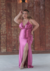 Vestido longo tecido acetinado cor rosa fúcsia/pink (Celine) - comprar online