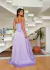 Vestido Longo de Cetim lilás com Fenda (Sucesso) - loja online