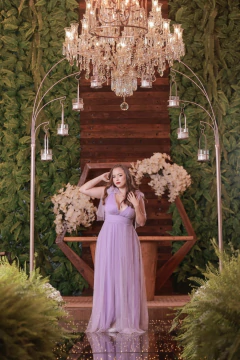 Vestido Longo de Tule lilas tendetwo