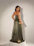 Imagem do Vestido longo de cetim verde musgo/oliva(Sucesso)