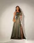 Vestido longo de cetim verde musgo/oliva(Sucesso) - comprar online