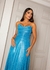 Imagem do Vestido longo de lurex com fenda azul serenity ( sushe)