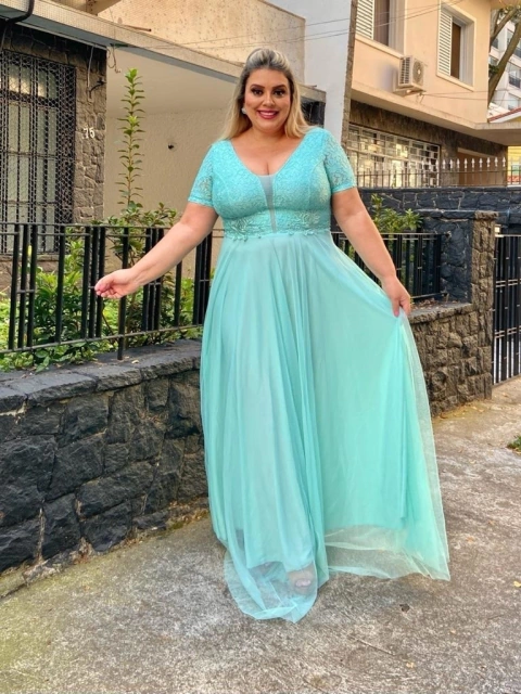 vestido de festa verde tifany/ menta na internet