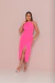 Vestido casual midi rosa pink - loja online