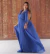 Vestido longo plus size azul royal detalhe de laço na manga com brilho - loja online