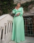 vestido longo fluido, verde menta/ tifany