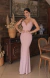 Imagem do Vestido rosa longo neocrepe neomix