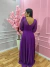 Vestido de Lurex manga longa roxo Lola - loja online