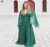 Longo plus size verde esmeralda manga morcego com brilho - Noiva no Civil | Vestido de noiva civil e festa