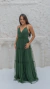 Vestido de tule verde oliva/ esmeralda moda - comprar online