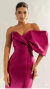 Vestido Longo Fúcsia, Fashion Um Ombro Só De Zibeline (fornu) na internet