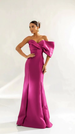 Vestido Longo Fúcsia, Fashion Um Ombro Só De Zibeline (fornu) - comprar online