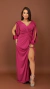 Vestido longo fúcsia com nó na cintura (onon) - comprar online