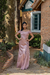 vestido longo de cetin friday rose - comprar online