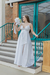 vestido longo de noiva de cetim toda noiva - comprar online