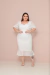 Vestido branco plus size, midi para noiva no civil- casamento no civil- jantar de noivado - com decote coracao na internet