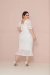 Vestido branco plus size, midi para noiva no civil- casamento no civil- jantar de noivado - com decote coracao - comprar online
