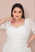 Vestido branco plus size, midi para noiva no civil- casamento no civil- jantar de noivado - com decote coracao - loja online