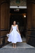 Vestido para noiva no civil, casamento, noivado, branco, midi com decote reto, belíssimo para o seu grande dia (Paty) - comprar online