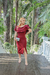 Vestido de neocrepe Marsala Canto - comprar online