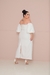 Vestido branco, com manga removíveis ,para noivas, casamento no civil, noivado PlusSIze (Divs midi) na internet