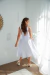 Vestido para noiva no civil, casamento, noivado, branco, midi com decote reto, belíssimo para o seu grande dia (Paty)