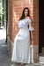 Vestido longo lari de rendas com mangas delicadas - (contém pequenas avarias) - loja online