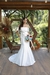 Imagem do Vestido para noiva de cetim sereia longo com calda.