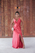 Vestido longo acetinado na cor vermelho (Celine)