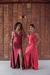 Vestido longo acetinado na cor vermelho (Celine) na internet