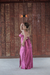 Vestido longo tecido acetinado cor rosa fúcsia/pink (Celine) - loja online