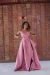 Imagem do vestido longo rosa canela de chic, chic, tomara que caia, com detalhes (fashionista)