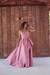 vestido longo rosa canela de chic, chic, tomara que caia, com detalhes (fashionista) - comprar online