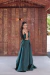 Imagem do vestido longo verde esmeralda, chic chic tomara que caia, com detalhes (fashionista)