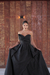 vestido longo preto de chic, chic, tomara que caia, com detalhes (fashionista)