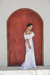 Imagem do Vestido longo godê de noiva, tecido cetim com delicados detalhes de aplicações de flores (toda noiva)