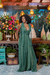 Vestido Longo de Tule verde oliva/menta tendetwo - comprar online