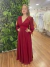 vestido fluido longo marsala - comprar online
