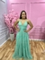 Vestido verde menta-tiffany- moda com brilho