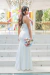 VESTIDO LONGO, SEREIA, BRANCO E OFF WHITE, TECIDO DE NEOCREPE (NEOMIX) na internet