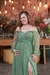 Vestido longo de lurex com manga verde oliva - Noiva no Civil | Vestido de noiva civil e festa