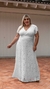 Vestido longo Plus Size de Renda(Contém pequenas avarias)